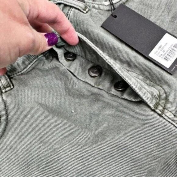 One Teaspoon Stevies Shorts Super Khaki Distressed Frayed Shorts Size 25 - Picture 6 of 7